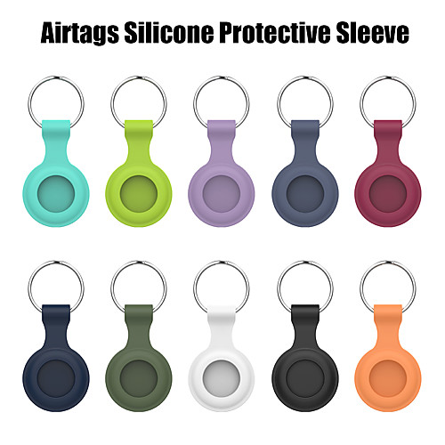 Soft Silicone Case For Apple AirTags 2021 Portable Protector Anti-Scratch Lightweight Protective Skin Cover for AirTages Key Finder Keychain Accessory
Soft Silicone Case For Apple AirTags 2021 Portable Protector Anti-Scratch Lightweight Protective Skin Cover for AirTages Key Finder Keychain Accessory