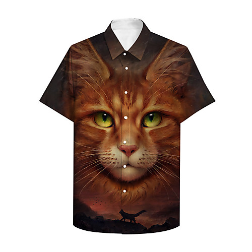 Men's Shirt 3D Print Cat Graphic Prints Animal Button-Down Print Short Sleeve Daily Tops Casual Designer Big and Tall Orange
Men's Shirt 3D Print Cat Graphic Prints Animal Button-Down Print Short Sleeve Daily Tops Casual Designer Big and Tall Orange
