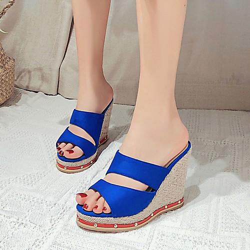 Women's Sandals Wedge Sandals Espadrilles Platform Sandals Wedge Heel Peep Toe PU Synthetics Blue
Women's Sandals Wedge Sandals Espadrilles Platform Sandals Wedge Heel Peep Toe PU Synthetics Blue