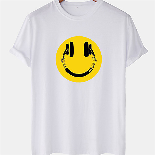 Men's Unisex Tee T shirt Hot Stamping Smiley Face Plus Size Short Sleeve Casual Tops 100% Cotton Basic Designer Big and Tall White Black Blushing Pink
Men's Unisex Tee T shirt Hot Stamping Smiley Face Plus Size Short Sleeve Casual Tops 100% Cotton Basic Designer Big and Tall White Black Blushing Pink