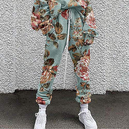 Women's Fashion Casual / Sporty Comfort Going out Weekend Sweatpants Pants Flower / Floral Graphic Prints Full Length Pocket Print Green
Women's Fashion Casual / Sporty Comfort Going out Weekend Sweatpants Pants Flower / Floral Graphic Prints Full Length Pocket Print Green