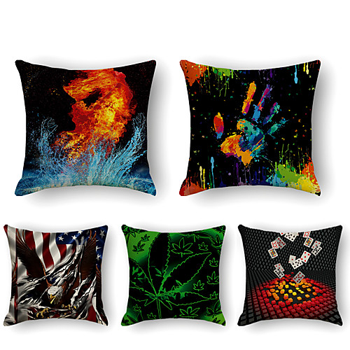 Cushion Cover 5PCS Faux Linen Soft Print Square Throw Pillow Cover Cushion Case Pillowcase for Sofa Bedroom 45 x 45 cm (18 x 18 Inch) Superior Quality Mashine Washable
Cushion Cover 5PCS Faux Linen Soft Print Square Throw Pillow Cover Cushion Case Pillowcase for Sofa Bedroom 45 x 45 cm (18 x 18 Inch) Superior Quality Mashine Washable