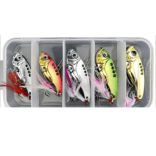 5 pcs Lure kit Fishing Lures Vibration / VIB lifelike with Feather Floating Sinking Bass Trout Pike Sea Fishing Lure Fishing Freshwater and Saltwater
5 pcs Lure kit Fishing Lures Vibration / VIB lifelike with Feather Floating Sinking Bass Trout Pike Sea Fishing Lure Fishing Freshwater and Saltwater