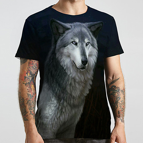 Men's Unisex Tee T shirt 3D Print Graphic Prints Wolf Plus Size Print Short Sleeve Casual Tops Basic Designer Big and Tall Black
Men's Unisex Tee T shirt 3D Print Graphic Prints Wolf Plus Size Print Short Sleeve Casual Tops Basic Designer Big and Tall Black