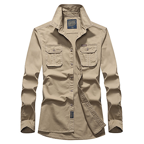 Men's Shirt Solid Colored Button-Down Long Sleeve Casual Tops Cotton Basic Casual Comfortable Army Green Khaki Navy Blue
Men's Shirt Solid Colored Button-Down Long Sleeve Casual Tops Cotton Basic Casual Comfortable Army Green Khaki Navy Blue