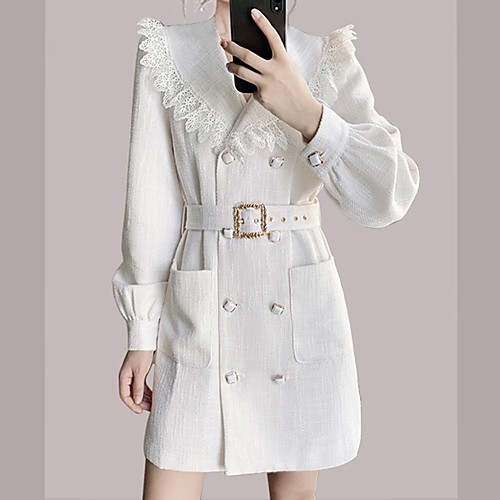 Sheath / Column Minimalist Elegant Homecoming Cocktail Party Dress V Neck Long Sleeve Short / Mini Jersey with Buttons 2021
Sheath / Column Minimalist Elegant Homecoming Cocktail Party Dress V Neck Long Sleeve Short / Mini Jersey with Buttons 2021