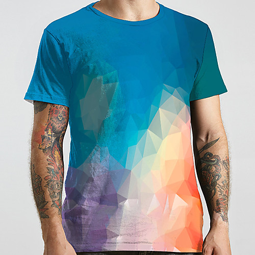 Men's Unisex Tee T shirt 3D Print Graphic Prints Geometry Plus Size Print Short Sleeve Casual Tops Basic Designer Big and Tall Rainbow
Men's Unisex Tee T shirt 3D Print Graphic Prints Geometry Plus Size Print Short Sleeve Casual Tops Basic Designer Big and Tall Rainbow
