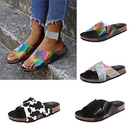 Women's Sandals Boho Bohemia Beach Flat Heel Round Toe Rubber Color Block Clear White Black
Women's Sandals Boho Bohemia Beach Flat Heel Round Toe Rubber Color Block Clear White Black