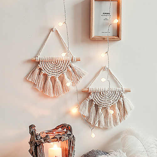 1pc Hand Woven Macrame Wall Hanging Ornament Bohemian Boho Art Decor Home Bedroom Living Room Decoration Nordic Handmade Tassel Cotton 20x25cm
1pc Hand Woven Macrame Wall Hanging Ornament Bohemian Boho Art Decor Home Bedroom Living Room Decoration Nordic Handmade Tassel Cotton 20x25cm