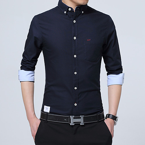 Men's Shirt Solid Colored Button-Down Long Sleeve Casual Tops 100% Cotton Basic Casual Comfortable White Navy Blue Gray
Men's Shirt Solid Colored Button-Down Long Sleeve Casual Tops 100% Cotton Basic Casual Comfortable White Navy Blue Gray