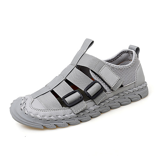 Men's Sneakers Crochet Leather Shoes Flat Sandals Sporty Casual Roman Shoes Daily Outdoor Nappa Leather Synthetics Breathable Handmade Non-slipping Booties / Ankle Boots Almond Gray Black Fall Summer
Men's Sneakers Crochet Leather Shoes Flat Sandals Sporty Casual Roman Shoes Daily Outdoor Nappa Leather Synthetics Breathable Handmade Non-slipping Booties / Ankle Boots Almond Gray Black Fall Summer