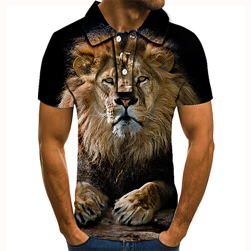 Men's Golf Shirt Tennis Shirt 3D Print Graphic Prints Lion Animal Button-Down Short Sleeve Street Tops Casual Fashion Cool Black / Sports
Men's Golf Shirt Tennis Shirt 3D Print Graphic Prints Lion Animal Button-Down Short Sleeve Street Tops Casual Fashion Cool Black / Sports