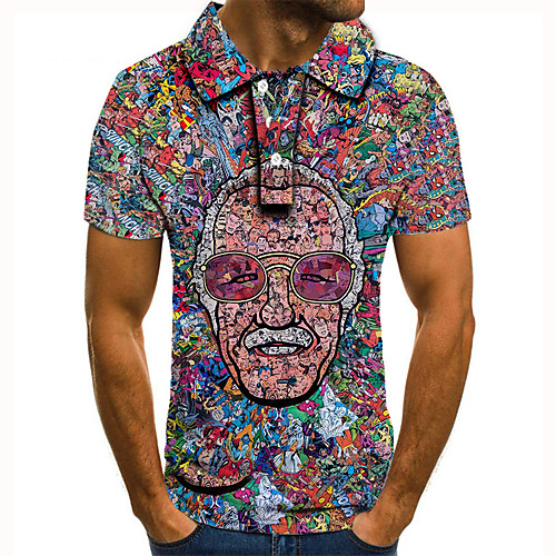 Men's Golf Shirt Tennis Shirt 3D Print Graphic Prints Human Button-Down Short Sleeve Street Tops Casual Fashion Cool Rainbow / Sports
Men's Golf Shirt Tennis Shirt 3D Print Graphic Prints Human Button-Down Short Sleeve Street Tops Casual Fashion Cool Rainbow / Sports