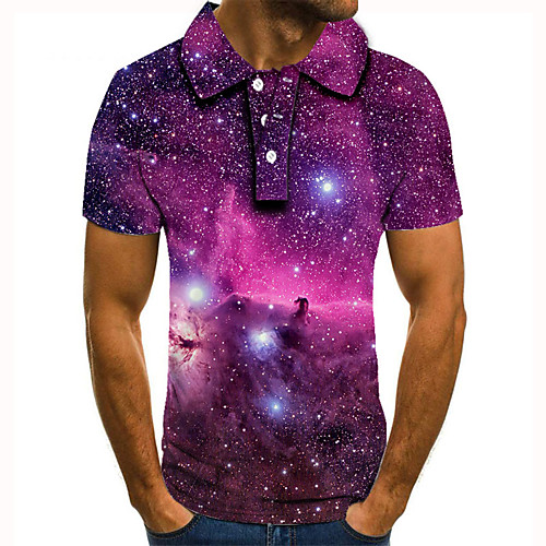Men's Golf Shirt Tennis Shirt 3D Print Graphic Prints Interstellar Button-Down Short Sleeve Street Tops Casual Fashion Cool Purple / Sports
Men's Golf Shirt Tennis Shirt 3D Print Graphic Prints Interstellar Button-Down Short Sleeve Street Tops Casual Fashion Cool Purple / Sports