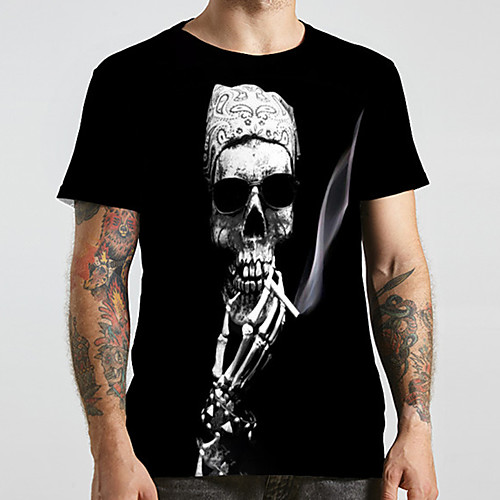 Men's Unisex Tee T shirt 3D Print Graphic Prints Skull Skeleton Plus Size Print Short Sleeve Casual Tops Fashion Designer Big and Tall Black
Men's Unisex Tee T shirt 3D Print Graphic Prints Skull Skeleton Plus Size Print Short Sleeve Casual Tops Fashion Designer Big and Tall Black