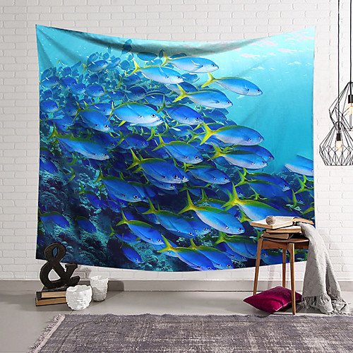 Wall Tapestry Art Decor Blanket Curtain Hanging Home Bedroom Living Room Decoration Polyester School of Blue Fish Under the Sea
Wall Tapestry Art Decor Blanket Curtain Hanging Home Bedroom Living Room Decoration Polyester School of Blue Fish Under the Sea