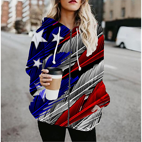 Women's Jacket Daily Fall Spring Regular Coat Regular Fit Casual Jacket Long Sleeve Print Print Blue / Holiday
Women's Jacket Daily Fall Spring Regular Coat Regular Fit Casual Jacket Long Sleeve Print Print Blue / Holiday