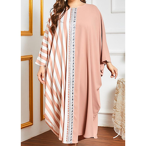 Women's Kaftan Dress Maxi long Dress Blushing Pink Long Sleeve Color Block Patchwork Summer Round Neck Casual Loose 2021 One-Size
Women's Kaftan Dress Maxi long Dress Blushing Pink Long Sleeve Color Block Patchwork Summer Round Neck Casual Loose 2021 One-Size