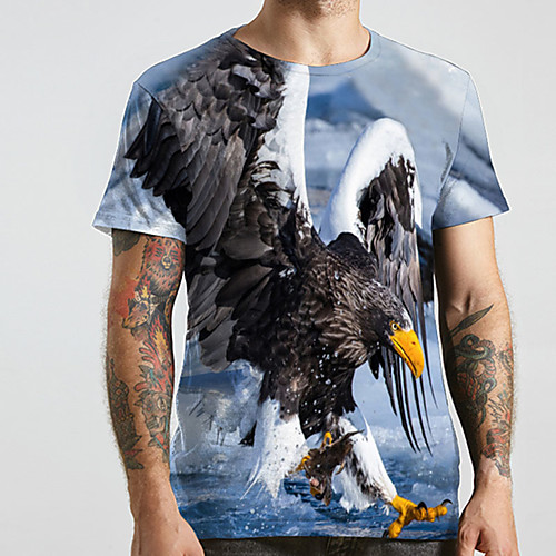 Men's Unisex Tee T shirt Shirt 3D Print Graphic Prints Eagle Plus Size Print Short Sleeve Casual Tops Basic Designer Big and Tall Round Neck Blue / Summer
Men's Unisex Tee T shirt Shirt 3D Print Graphic Prints Eagle Plus Size Print Short Sleeve Casual Tops Basic Designer Big and Tall Round Neck Blue / Summer