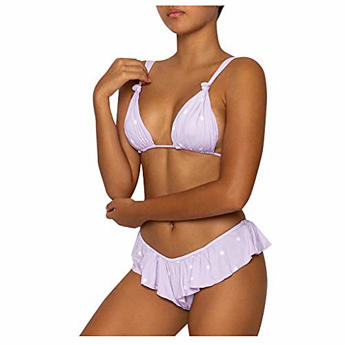womens sexy flounce bikini set solid color push up pad swimwear two-piece swimsuit pleated dot summer spa beachwear purple
womens sexy flounce bikini set solid color push up pad swimwear two-piece swimsuit pleated dot summer spa beachwear purple