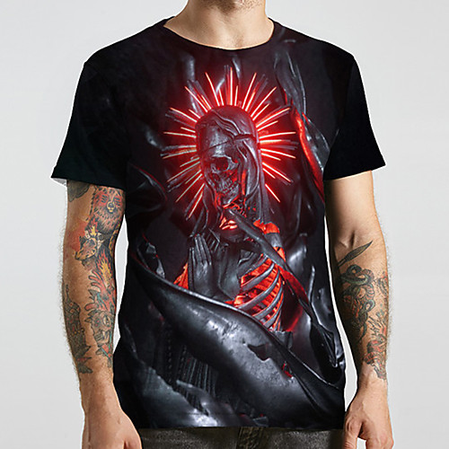 Men's Unisex Tee T shirt 3D Print Graphic Prints Skull Plus Size Print Short Sleeve Casual Tops Fashion Designer Big and Tall Black
Men's Unisex Tee T shirt 3D Print Graphic Prints Skull Plus Size Print Short Sleeve Casual Tops Fashion Designer Big and Tall Black