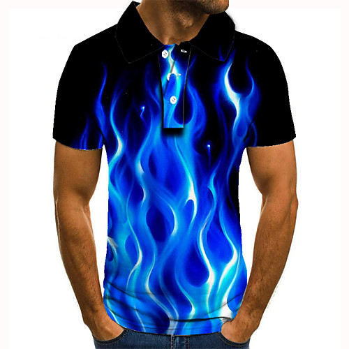 Men's Golf Shirt Tennis Shirt 3D Print Graphic Prints Flame Button-Down Short Sleeve Street Tops Casual Fashion Cool Blue / Sports
Men's Golf Shirt Tennis Shirt 3D Print Graphic Prints Flame Button-Down Short Sleeve Street Tops Casual Fashion Cool Blue / Sports