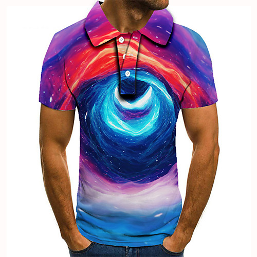 Men's Golf Shirt Tennis Shirt 3D Print Graphic Prints Starry Sky Button-Down Short Sleeve Street Tops Casual Fashion Cool Purple / Sports
Men's Golf Shirt Tennis Shirt 3D Print Graphic Prints Starry Sky Button-Down Short Sleeve Street Tops Casual Fashion Cool Purple / Sports