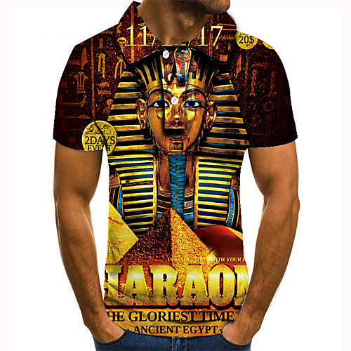 Men's Golf Shirt 3D Print Graphic Prints pyramid Egypt series Button-Down Short Sleeve Street Tops Casual Fashion Cool Yellow / Sports
Men's Golf Shirt 3D Print Graphic Prints pyramid Egypt series Button-Down Short Sleeve Street Tops Casual Fashion Cool Yellow / Sports