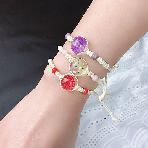 3pcs Couple's Bracelet Bangles Vintage Bracelet Bracelet Plaited Wrap Flower Weave Elegant Trendy Korean Cute Sweet Glass Bracelet Jewelry Rainbow For Christmas Gift Prom Beach Festival
3pcs Couple's Bracelet Bangles Vintage Bracelet Bracelet Plaited Wrap Flower Weave Elegant Trendy Korean Cute Sweet Glass Bracelet Jewelry Rainbow For Christmas Gift Prom Beach Festival