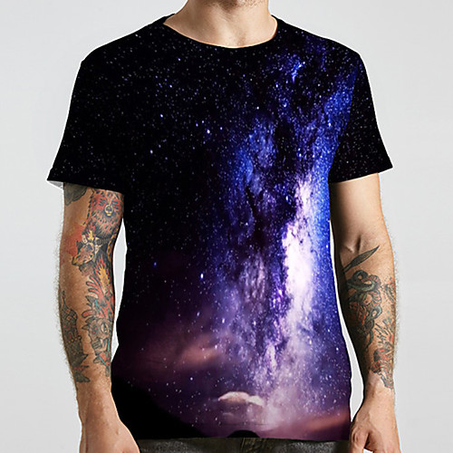 Men's Unisex Tee T shirt 3D Print Galaxy Graphic Prints Plus Size Print Short Sleeve Casual Tops Basic Designer Big and Tall Blue
Men's Unisex Tee T shirt 3D Print Galaxy Graphic Prints Plus Size Print Short Sleeve Casual Tops Basic Designer Big and Tall Blue