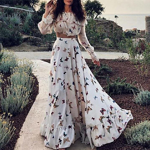 Women's Swing Dress Maxi long Dress White Long Sleeve Print Print Fall Spring Round Neck Sexy Boho Holiday Lantern Sleeve Loose 2021 S M L XL XXL
Women's Swing Dress Maxi long Dress White Long Sleeve Print Print Fall Spring Round Neck Sexy Boho Holiday Lantern Sleeve Loose 2021 S M L XL XXL
