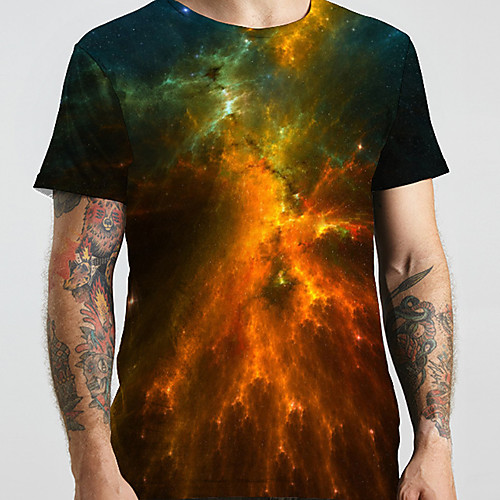 Men's Unisex Tee T shirt 3D Print Galaxy Graphic Prints Plus Size Print Short Sleeve Casual Tops Basic Designer Big and Tall Rainbow
Men's Unisex Tee T shirt 3D Print Galaxy Graphic Prints Plus Size Print Short Sleeve Casual Tops Basic Designer Big and Tall Rainbow