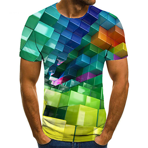 Men's Unisex Tee T shirt 3D Print Geometric Graphic Prints Plus Size Print Short Sleeve Casual Tops Basic Fashion Designer Big and Tall Rainbow
Men's Unisex Tee T shirt 3D Print Geometric Graphic Prints Plus Size Print Short Sleeve Casual Tops Basic Fashion Designer Big and Tall Rainbow
