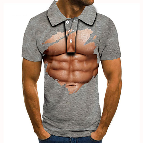 Men's Golf Shirt Tennis Shirt 3D Print Graphic Prints Muscle Button-Down Short Sleeve Street Tops Casual Fashion Cool Gray / Sports
Men's Golf Shirt Tennis Shirt 3D Print Graphic Prints Muscle Button-Down Short Sleeve Street Tops Casual Fashion Cool Gray / Sports