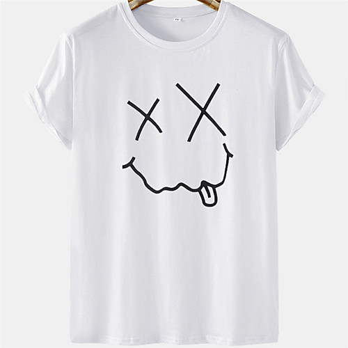 Men's Unisex Tee T shirt Shirt Hot Stamping Smiley Face Plus Size Short Sleeve Casual Tops 100% Cotton Basic Designer Big and Tall White Blushing Pink Khaki / Summer
Men's Unisex Tee T shirt Shirt Hot Stamping Smiley Face Plus Size Short Sleeve Casual Tops 100% Cotton Basic Designer Big and Tall White Blushing Pink Khaki / Summer