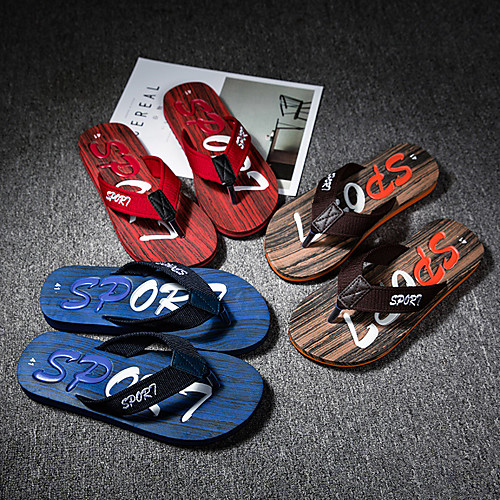 Men's Slippers & Flip-Flops Casual Beach Beach Home Rubber PVC Breathable Non-slipping Red Blue Brown Summer
Men's Slippers & Flip-Flops Casual Beach Beach Home Rubber PVC Breathable Non-slipping Red Blue Brown Summer