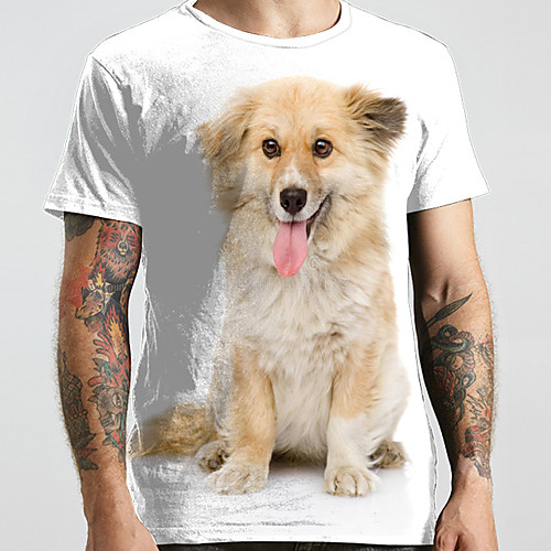 Men's Unisex Tee T shirt 3D Print Dog Graphic Prints Animal Plus Size Print Short Sleeve Casual Tops Basic Designer Big and Tall White
Men's Unisex Tee T shirt 3D Print Dog Graphic Prints Animal Plus Size Print Short Sleeve Casual Tops Basic Designer Big and Tall White