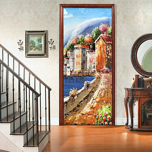 2pcs Self-adhesive Oil Painting Style Creative Door Stickers For Living Room Diy Decorative Home Waterproof Wall Stickers
2pcs Self-adhesive Oil Painting Style Creative Door Stickers For Living Room Diy Decorative Home Waterproof Wall Stickers