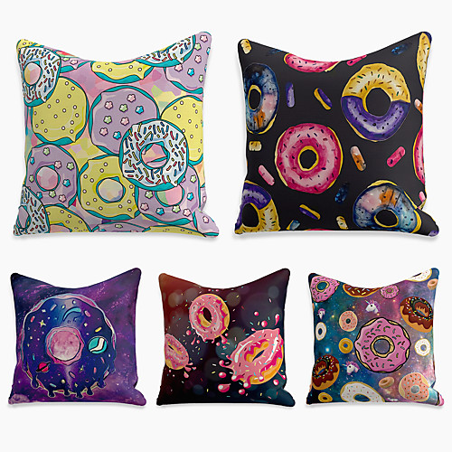 Cushion Cover 5PC Faux Linen Soft Decorative Square Throw Pillow Cover Cushion Case Pillowcase for Sofa Bedroom 45 x 45 cm (18 x 18 Inch) Superior Quality Machine Washable Gourmet Food
Cushion Cover 5PC Faux Linen Soft Decorative Square Throw Pillow Cover Cushion Case Pillowcase for Sofa Bedroom 45 x 45 cm (18 x 18 Inch) Superior Quality Machine Washable Gourmet Food