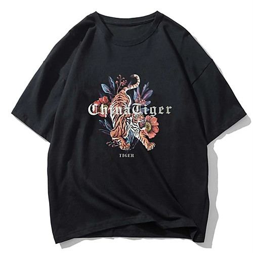 Men's Tee T shirt Hot Stamping Graphic Prints Tiger Animal Print Short Sleeve Casual Tops 100% Cotton Basic Designer Big and Tall Black
Men's Tee T shirt Hot Stamping Graphic Prints Tiger Animal Print Short Sleeve Casual Tops 100% Cotton Basic Designer Big and Tall Black