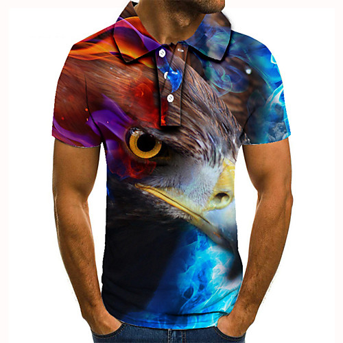 Men's Golf Shirt Tennis Shirt 3D Print Graphic Prints Eagle Animal Button-Down Short Sleeve Street Tops Casual Fashion Cool Blue / Sports
Men's Golf Shirt Tennis Shirt 3D Print Graphic Prints Eagle Animal Button-Down Short Sleeve Street Tops Casual Fashion Cool Blue / Sports