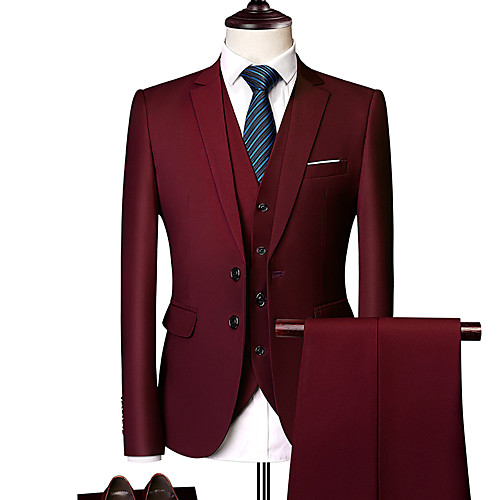 Men's Suits Pants Blazer Waistcoat Party Wedding Single Breasted Regular Fit Polyester Men's Suit Blue / Purple / Yellow - Notch lapel collar
Men's Suits Pants Blazer Waistcoat Party Wedding Single Breasted Regular Fit Polyester Men's Suit Blue / Purple / Yellow - Notch lapel collar
