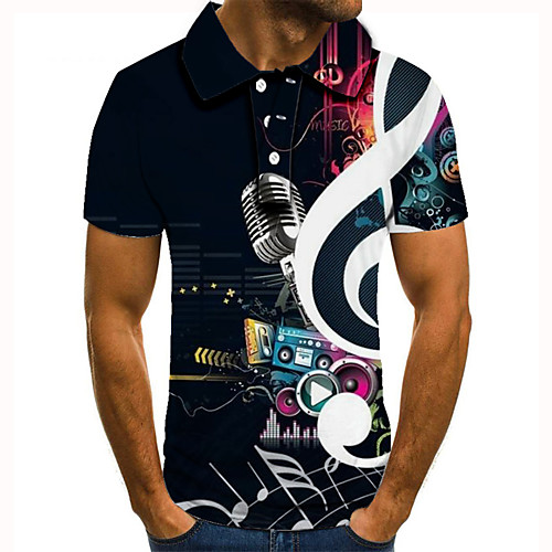 Men's Golf Shirt Tennis Shirt 3D Print Graphic Prints Musical Instrument Button-Down Short Sleeve Street Tops Casual Fashion Cool Black / Sports
Men's Golf Shirt Tennis Shirt 3D Print Graphic Prints Musical Instrument Button-Down Short Sleeve Street Tops Casual Fashion Cool Black / Sports