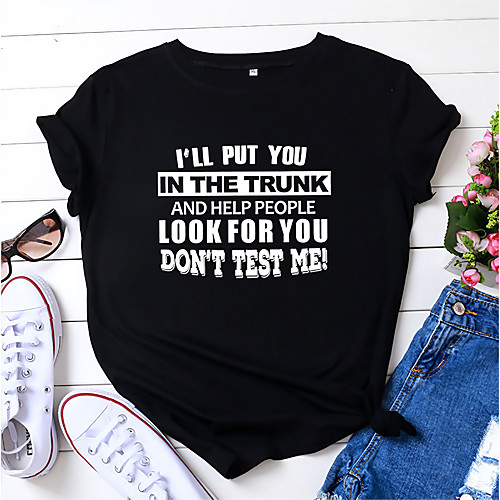 Women's T shirt Graphic Text Letter Print Round Neck Basic Tops 100% Cotton White Red Yellow
Women's T shirt Graphic Text Letter Print Round Neck Basic Tops 100% Cotton White Red Yellow