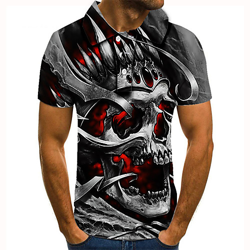 Men's Golf Shirt Tennis Shirt 3D Print Graphic Prints Skull Button-Down Short Sleeve Street Tops Casual Fashion Cool Black / Sports
Men's Golf Shirt Tennis Shirt 3D Print Graphic Prints Skull Button-Down Short Sleeve Street Tops Casual Fashion Cool Black / Sports