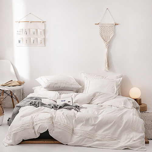 Duvet Cover set 100% cotton with hollow square design, fade resistant and soft and breathable King/Queen/Twin size
Duvet Cover set 100% cotton with hollow square design, fade resistant and soft and breathable King/Queen/Twin size