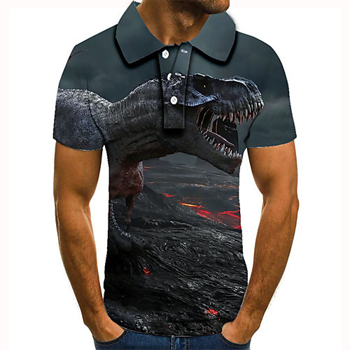 Men's Golf Shirt Tennis Shirt 3D Print Graphic Prints Dinosaur Animal Button-Down Short Sleeve Street Tops Casual Fashion Cool Gray / Sports
Men's Golf Shirt Tennis Shirt 3D Print Graphic Prints Dinosaur Animal Button-Down Short Sleeve Street Tops Casual Fashion Cool Gray / Sports