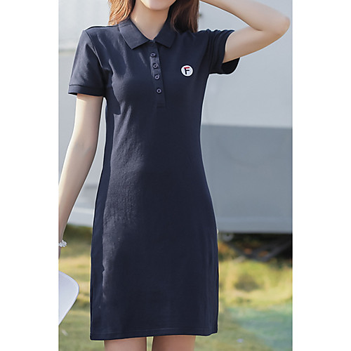 Women's Sports Dress Knee Length Dress White Black Navy Blue Short Sleeve Letter Print Summer Shirt Collar Casual 2021 M L XL XXL 3XL 4XL
Women's Sports Dress Knee Length Dress White Black Navy Blue Short Sleeve Letter Print Summer Shirt Collar Casual 2021 M L XL XXL 3XL 4XL