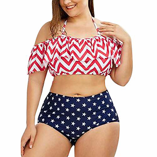 Women's Bikini 2 Piece Swimsuit High Waist Open Back As shown Plus Size Swimwear Bathing Suits New Fashion Sexy / Padded Bras
Women's Bikini 2 Piece Swimsuit High Waist Open Back As shown Plus Size Swimwear Bathing Suits New Fashion Sexy / Padded Bras