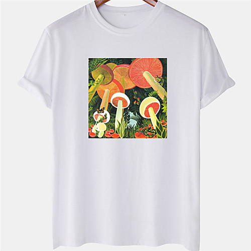 Men's Unisex Tee T shirt Hot Stamping Mushroom Plus Size Short Sleeve Casual Tops 100% Cotton Basic Designer Big and Tall White Black Blushing Pink
Men's Unisex Tee T shirt Hot Stamping Mushroom Plus Size Short Sleeve Casual Tops 100% Cotton Basic Designer Big and Tall White Black Blushing Pink
